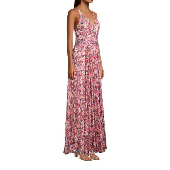 Laundry By Shelli Segal Women’s Floral Pleated Maxi Dress in the Size 12 - Picture 3 of 12